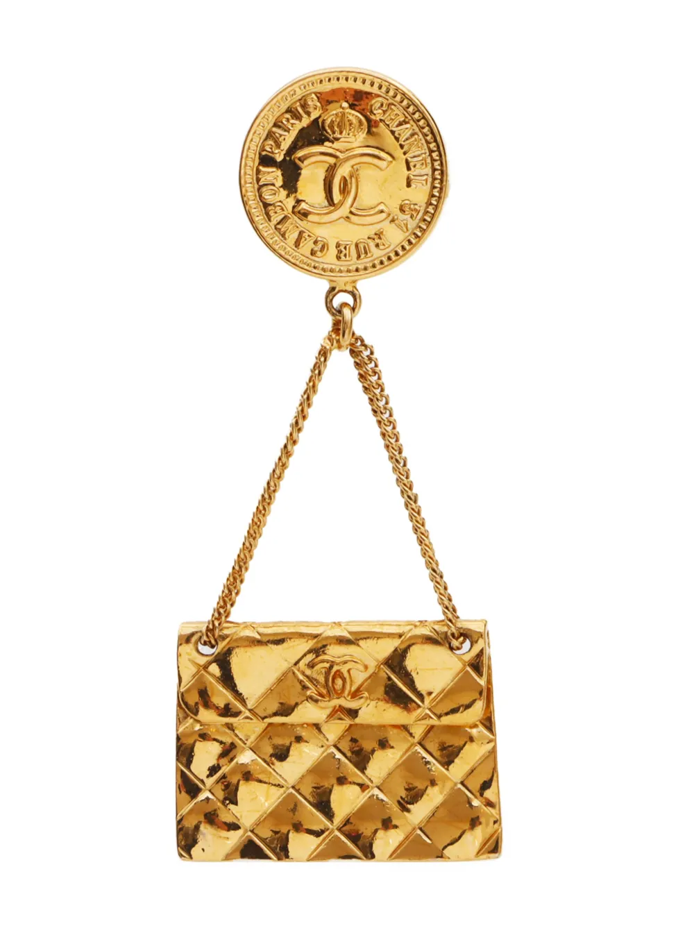 CHANEL Pre-Owned 1994 ココマーク ブローチ - ゴールドトーン CHANEL Pre-Owned 1994 ココマーク ブローチ - ゴールドトーン