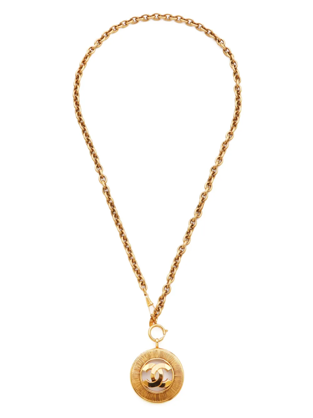CHANEL Pre-Owned 1980s CC pendant necklace | Gold | Image 1