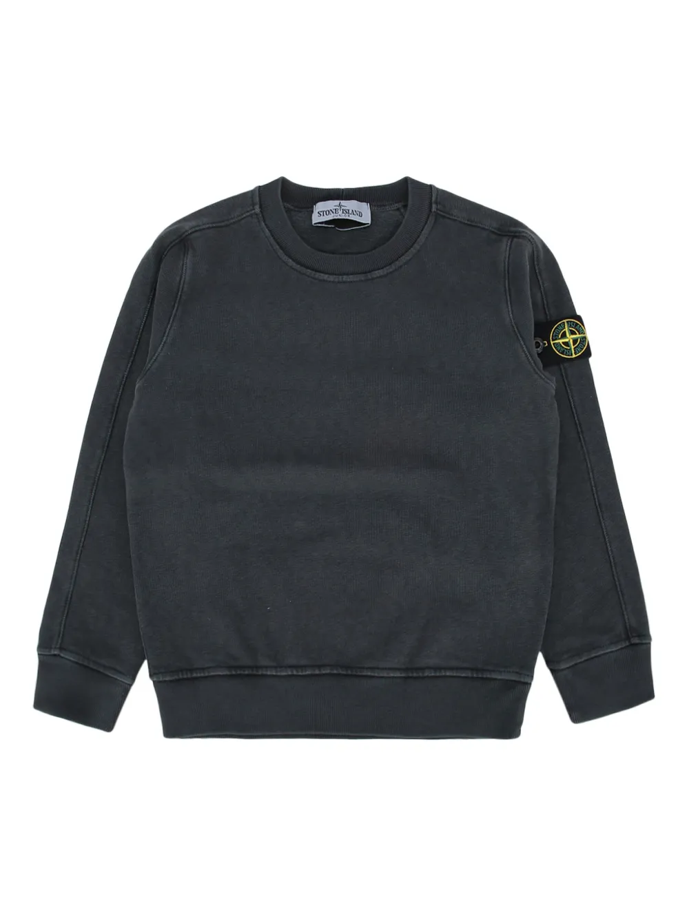 Stone Island Junior Sweater met Compass-logopatch Zwart