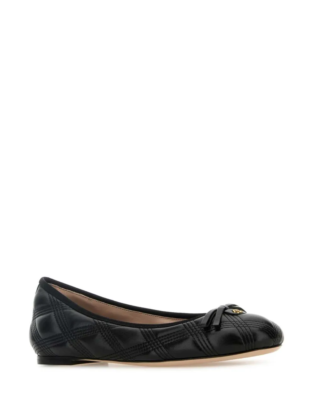 Valentino Garavani quilted ballet flats - Zwart