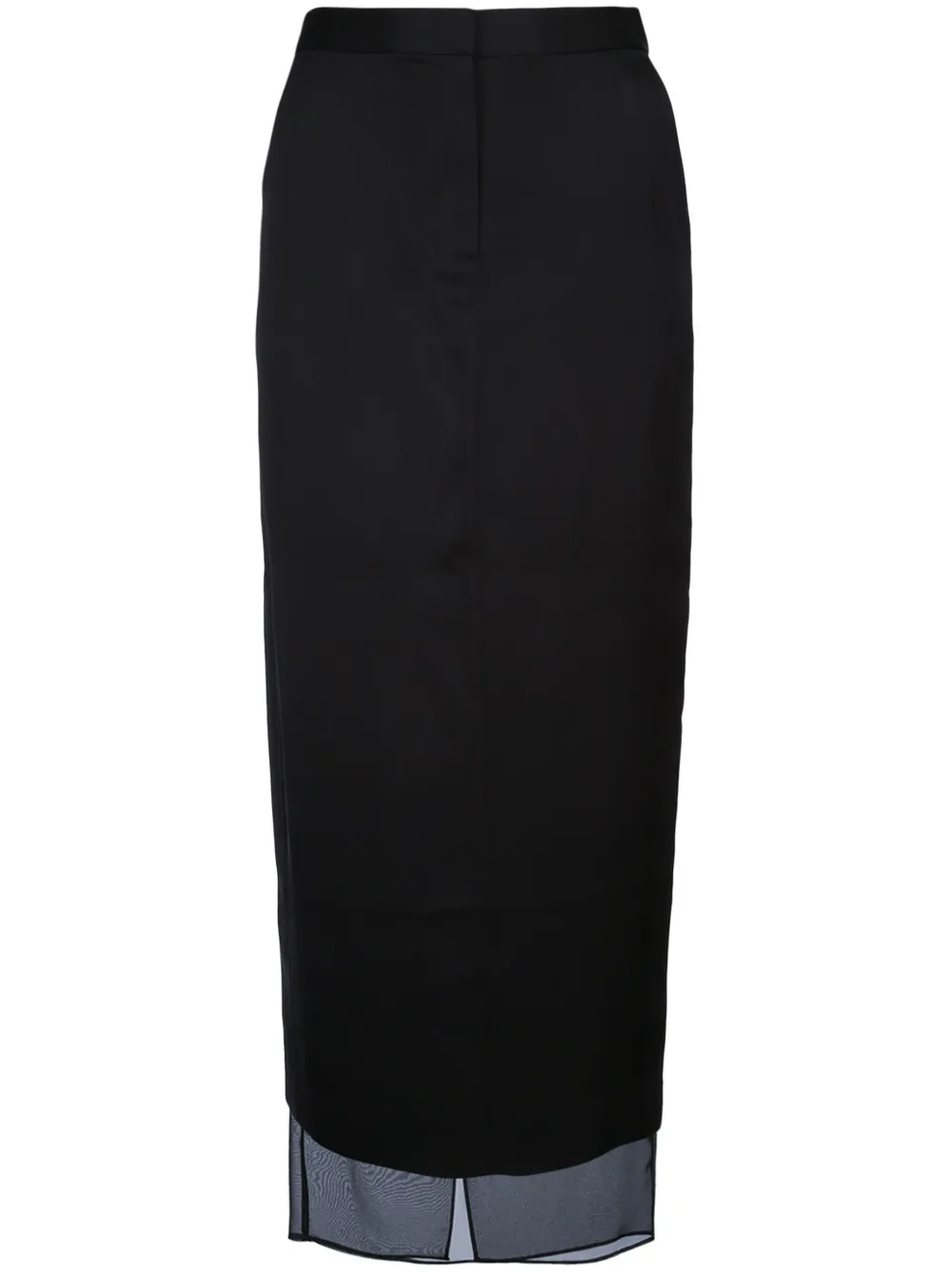 sheer-panel maxi skirt