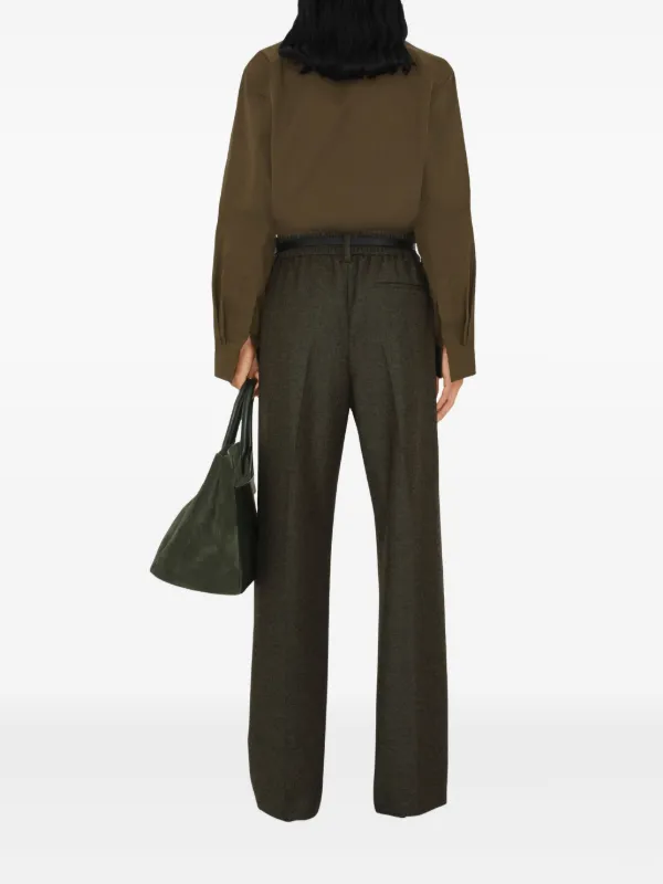 Burberry Wool Tailored Trousers | Green | FARFETCH