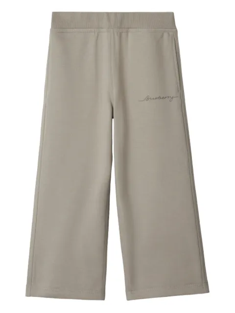 Burberry Kids cotton straight-leg trousers