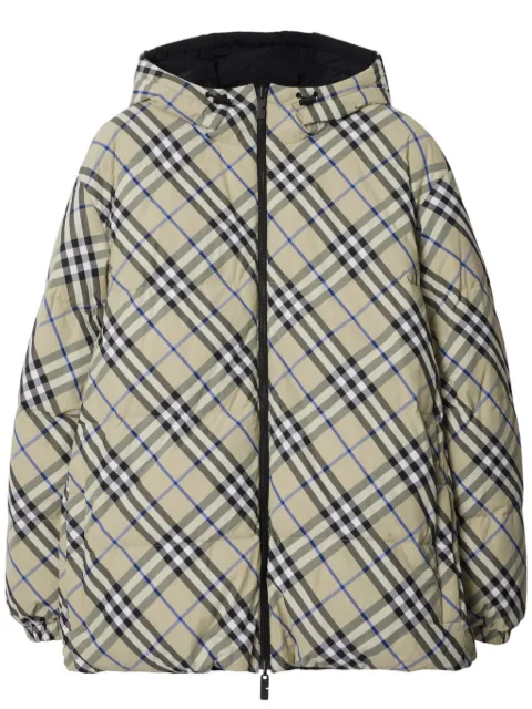Burberry chamarra capitonada con motivo de cuadros y diseño reversible 