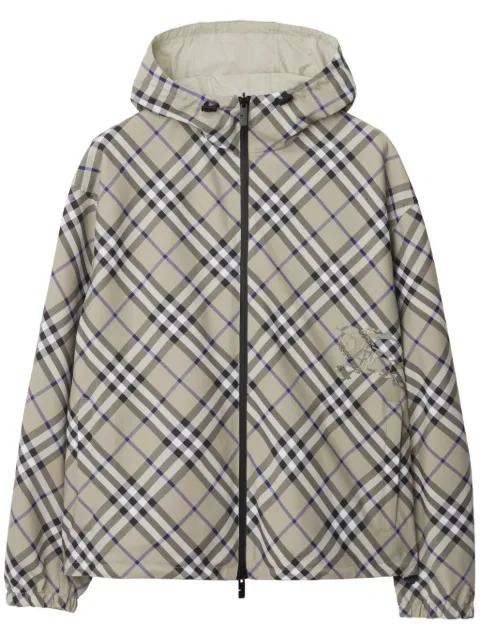 Burberry checked reversible hooded jacket