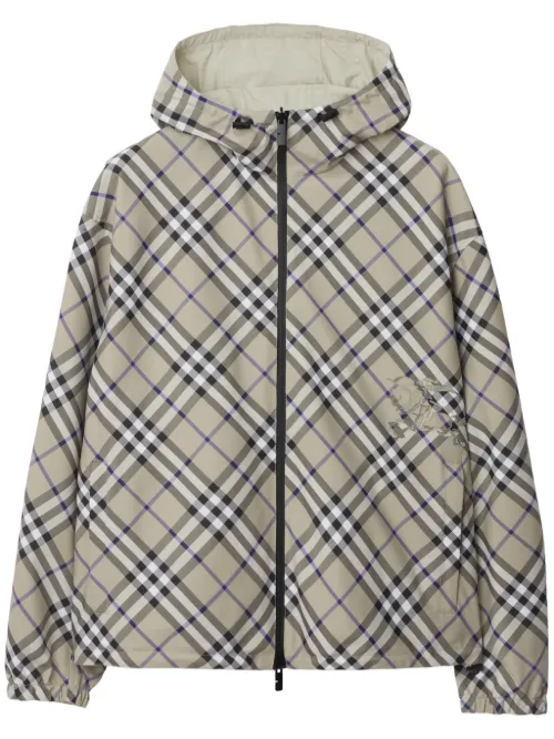 Veste réversible à carreaux - Burberry - Modalova