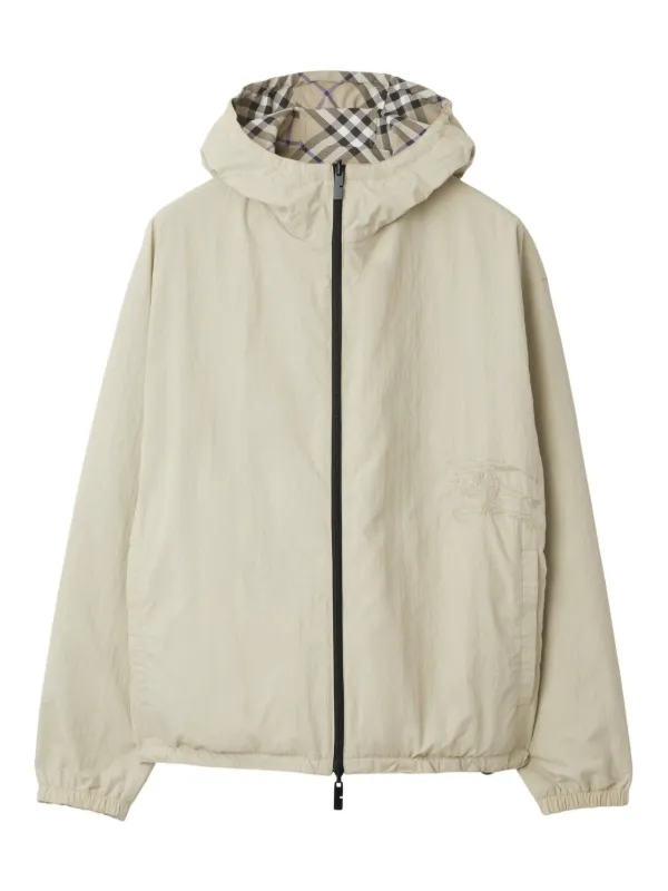 Burberry Checked Reversible Hooded Jacket | Neutrals | FARFETCH