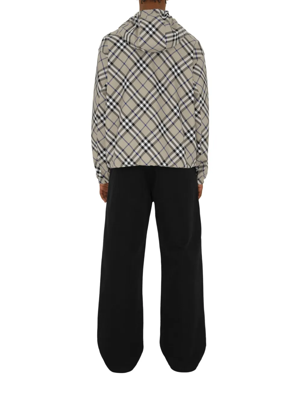 Burberry Omkeerbaar geruit jack met capuchon Beige