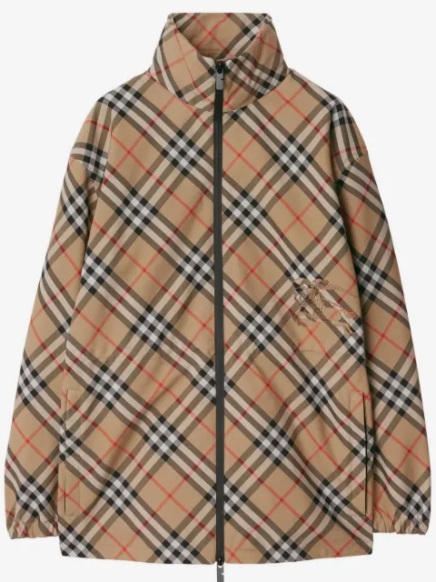 Burberry Jaqueta xadrez com bordado
