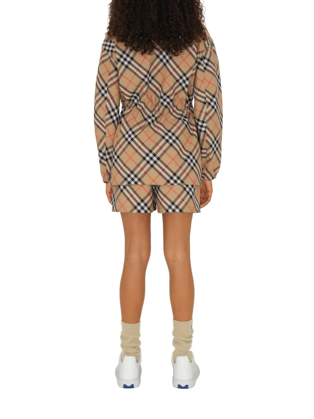 Burberry Checked Jacket In Neutrals