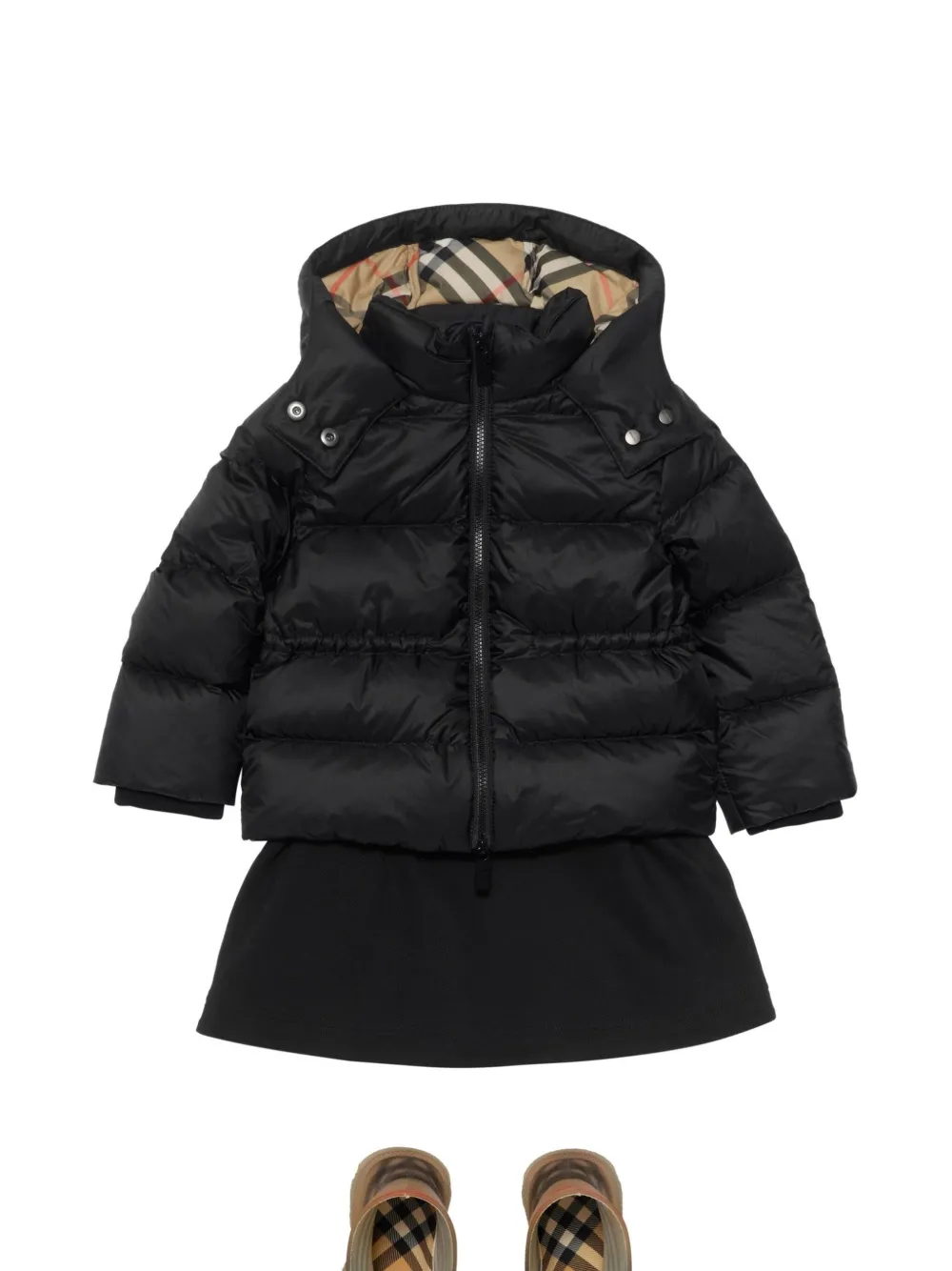 Burberry Kids Donsjack Zwart