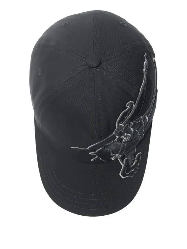 Burberry EKD Cotton Baseball Cap | Grey | FARFETCH