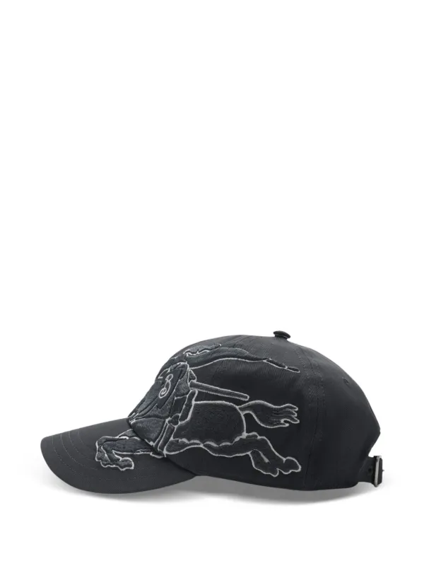 Burberry EKD Cotton Baseball Cap | Grey | FARFETCH