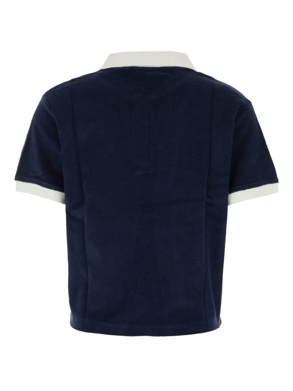 Sporty & Rich logo-embroidered polo top - Blauw