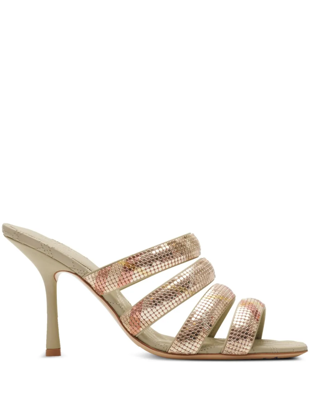 Burberry 90mm mesh-strap mules Pink