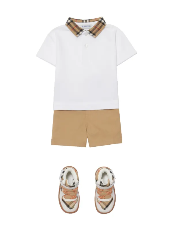 Burberry Kids Cotton Polo Shirt | White | FARFETCH