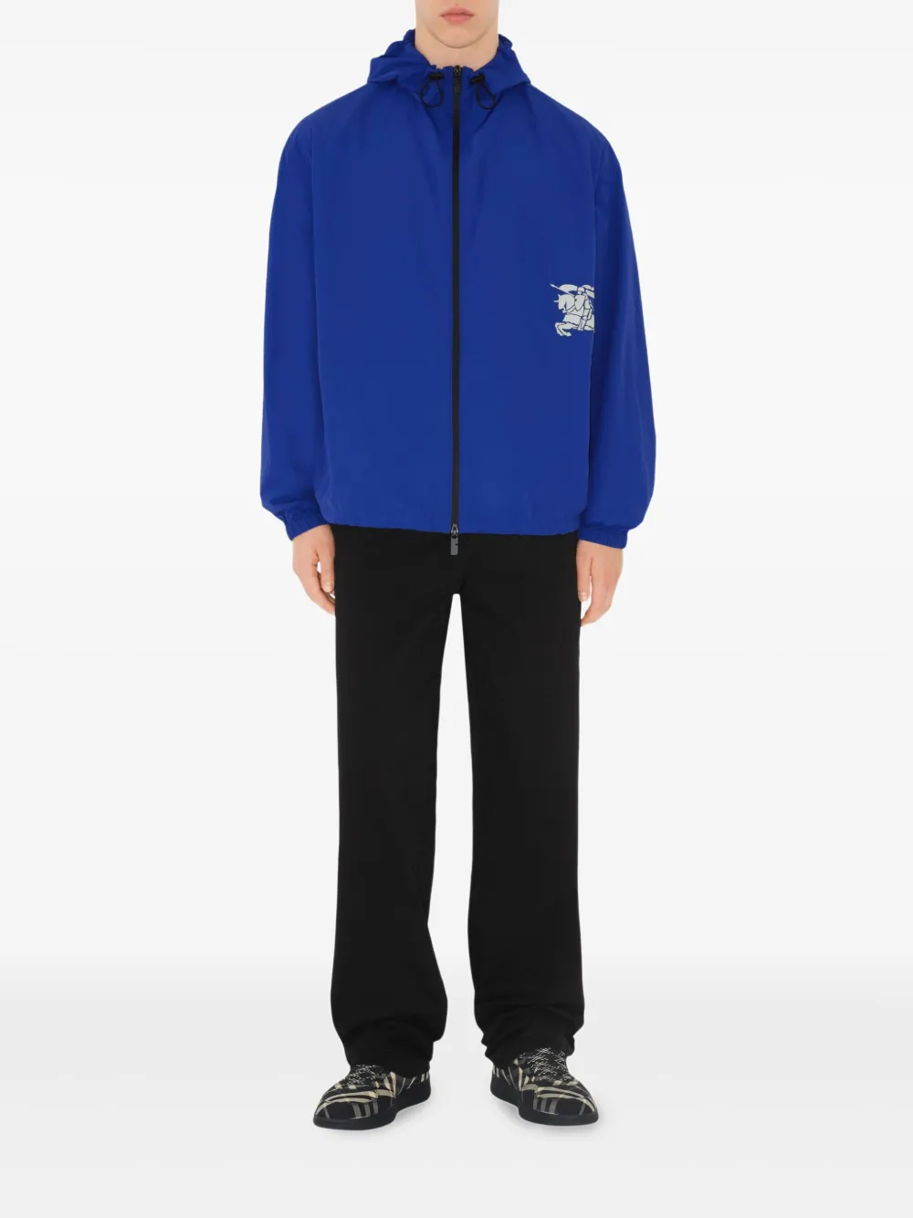  Burberry Signature Knight Motif Jacket - Blue 