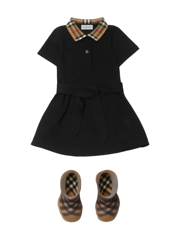 Burberry Kids ポロワンピース | ブラック | FARFETCH JP