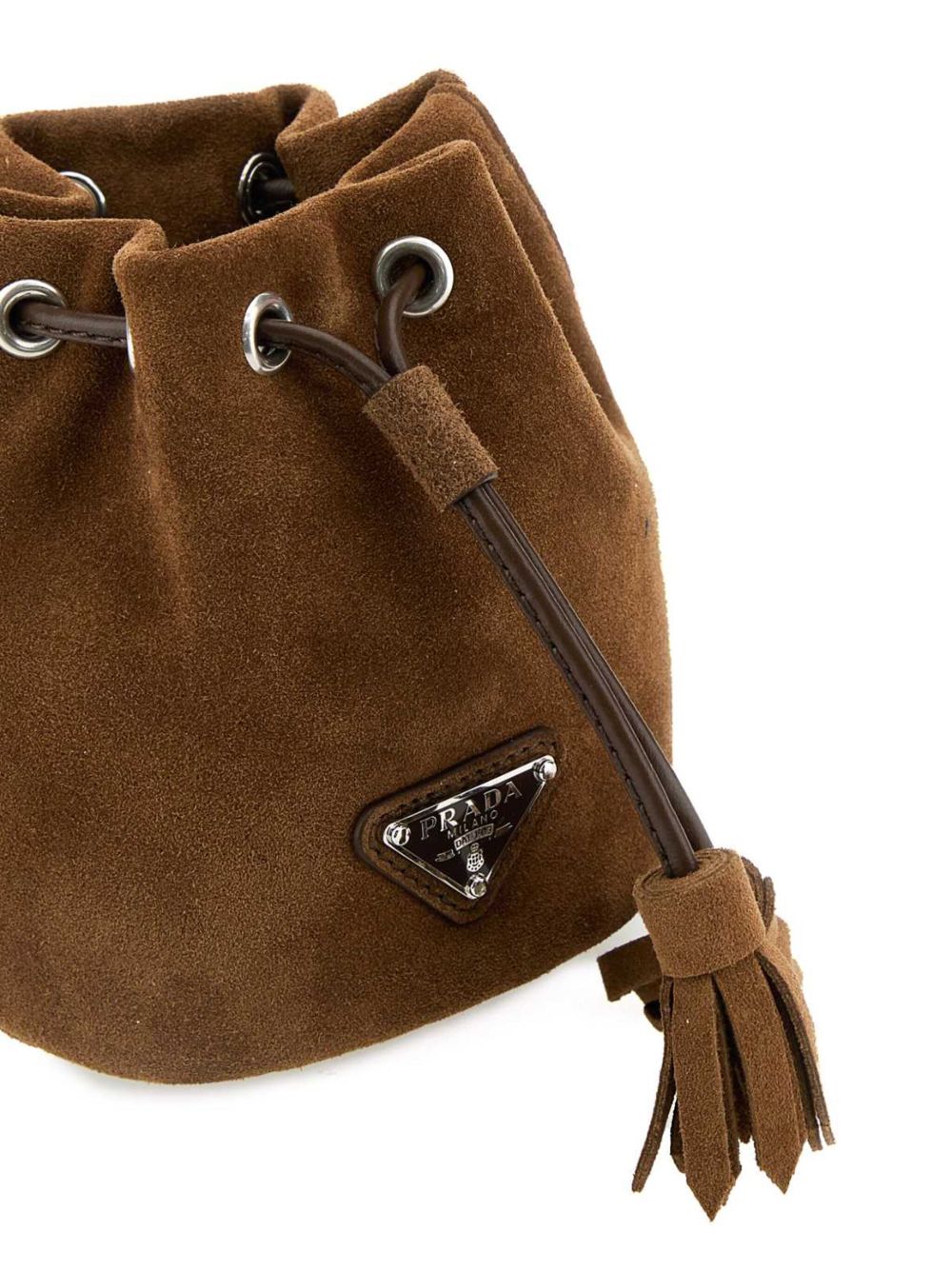 Prada Bucket-tas sleutelhanger - Bruin