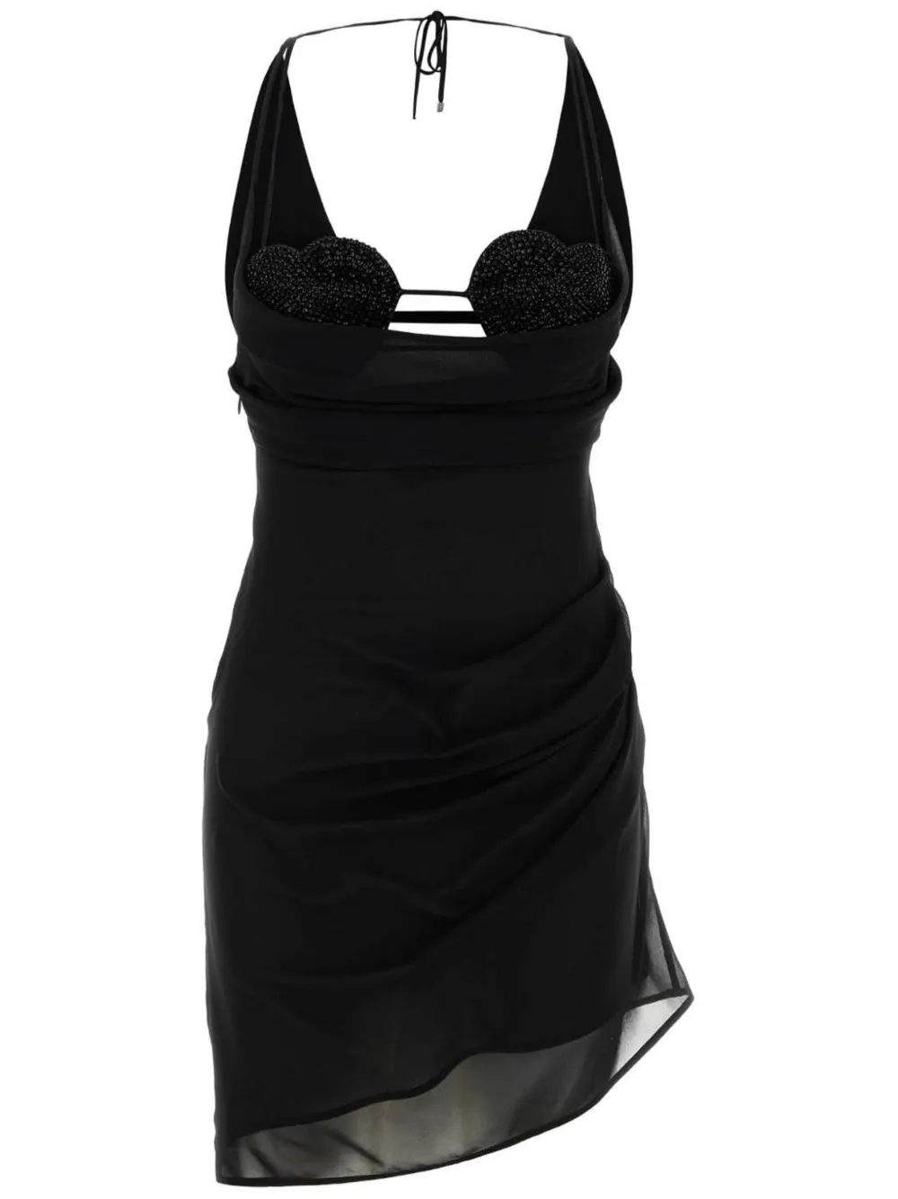 Blumarine Mini-jurk met ruches Zwart