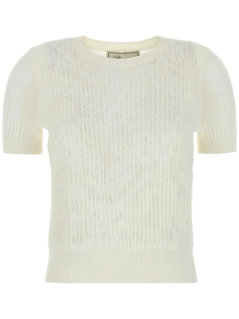 ribbed-knit T-shirt