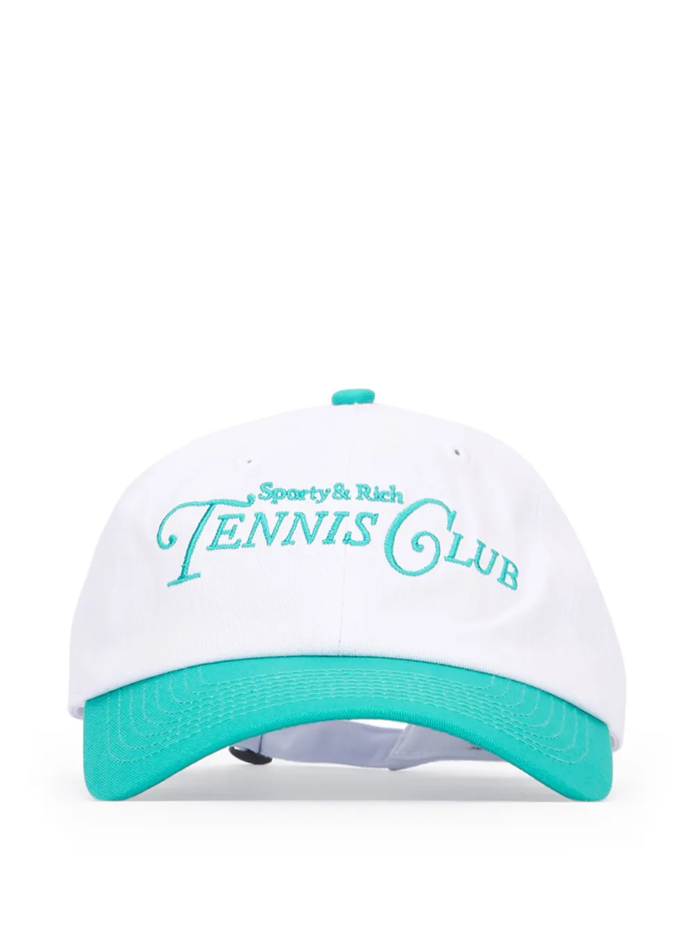 Sporty & Rich embroidered cotton cap Wit