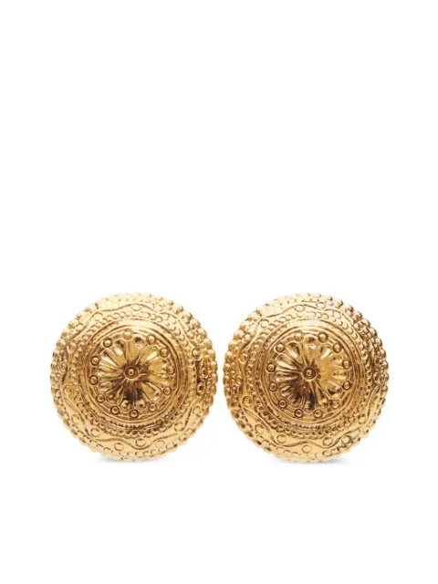 Saint Laurent Pre-Owned 2000s engraved clip-on earrings