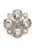 CHANEL Pre-Owned 2009 CC rhinestone brooch - Silver