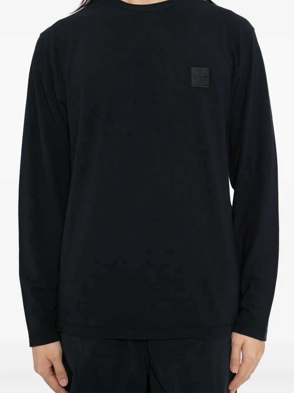 Stone Island T-shirt met logopatch Blauw