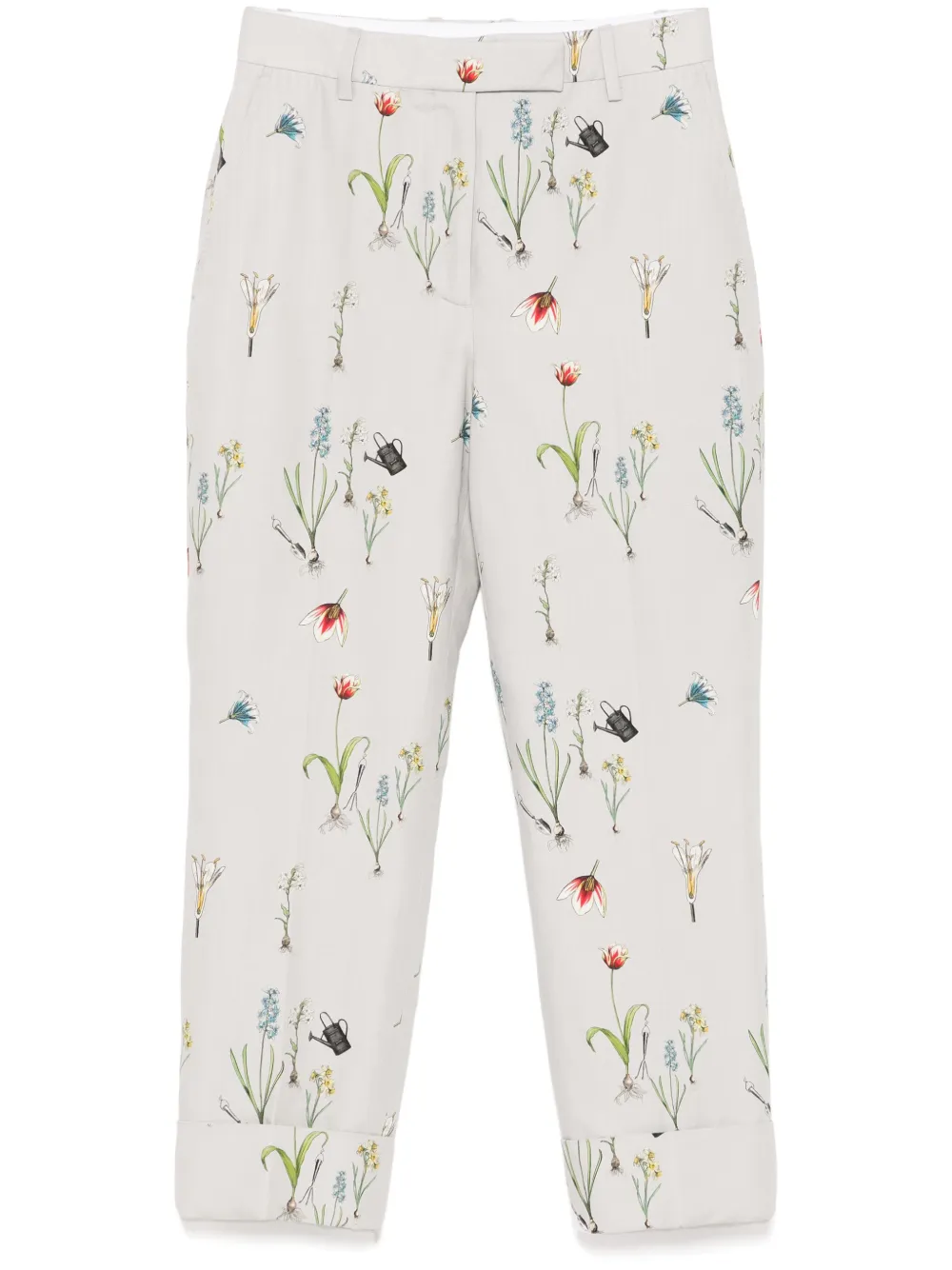 Thom Browne pantalones con estampado botánico | gris | Image 1