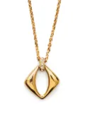Saint Laurent Pre-Owned 2000s rhinestone pendant necklace - Gold