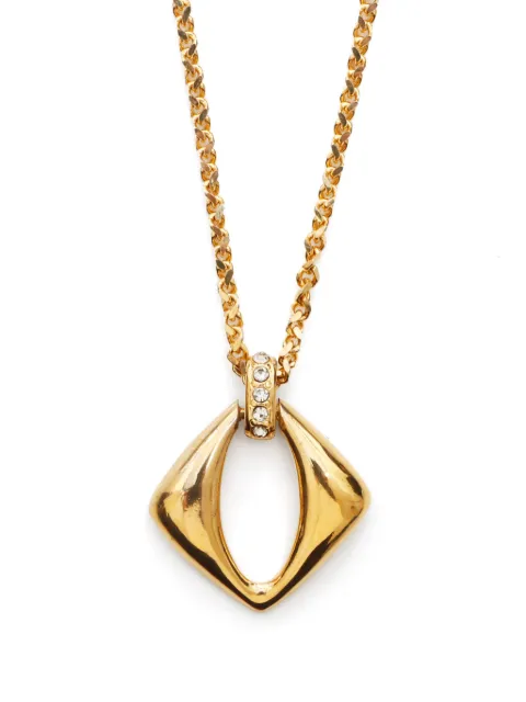 Saint Laurent Pre-Owned 2000s rhinestone pendant necklace