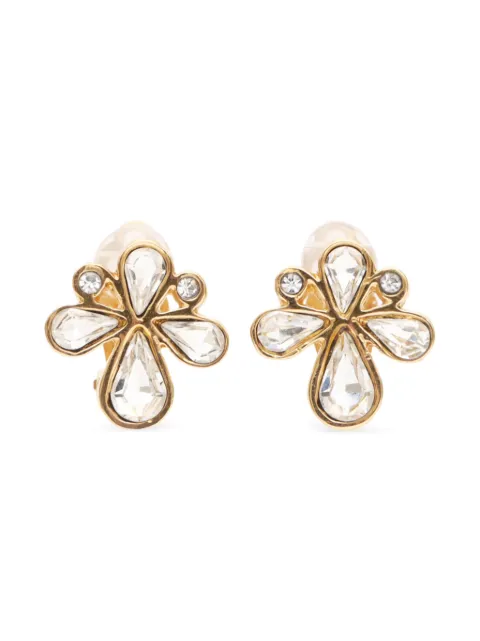 Saint Laurent Pre-Owned boucles d'oreilles Flower (années 2000)