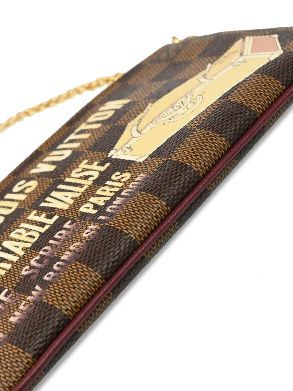 Pre-owned Louis Vuitton 2010 Milla Mm Clutch Bag In Brown