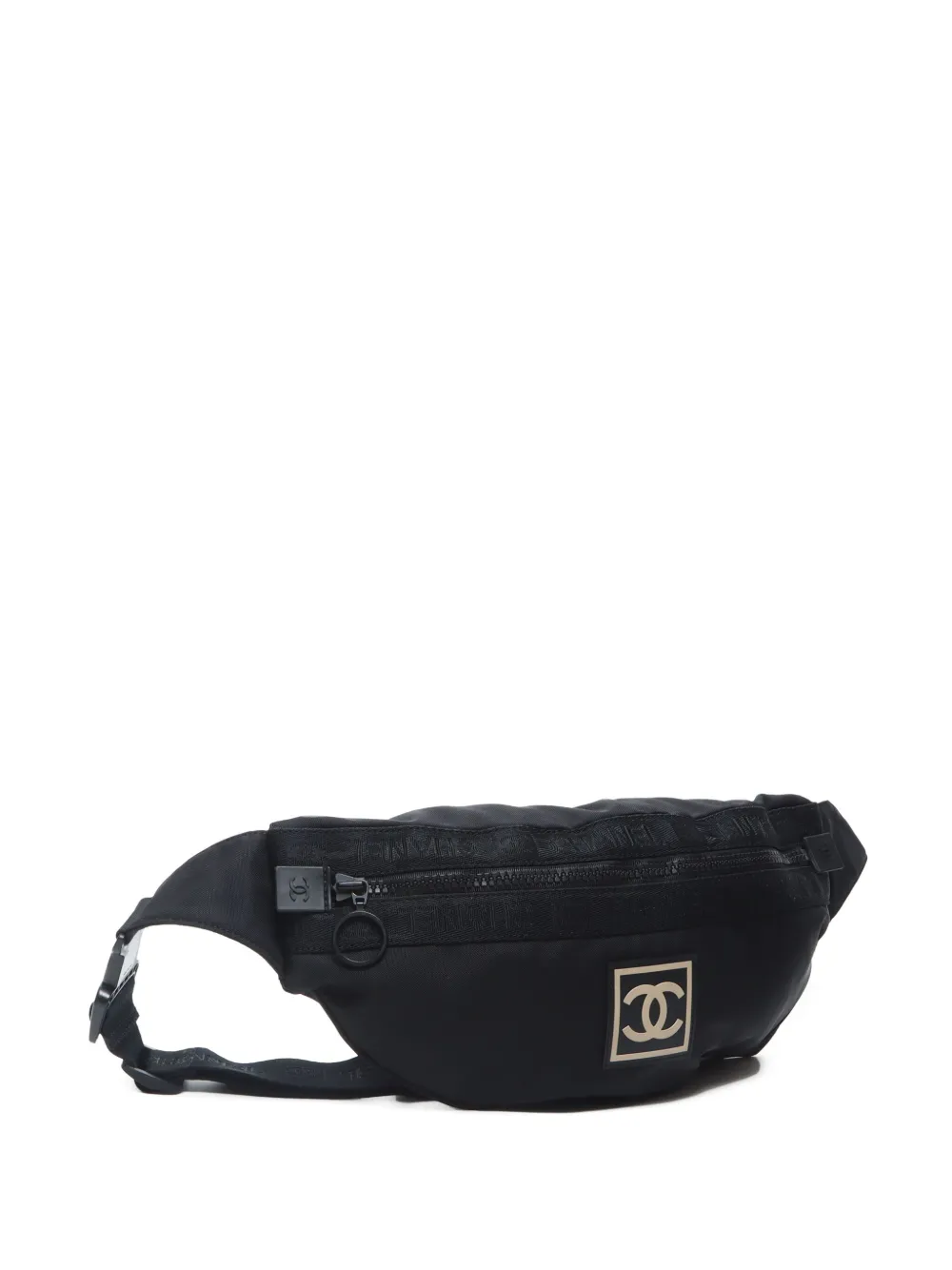 Pre-owned Chanel 2003-2004 Sport Line Belt Bag In Black