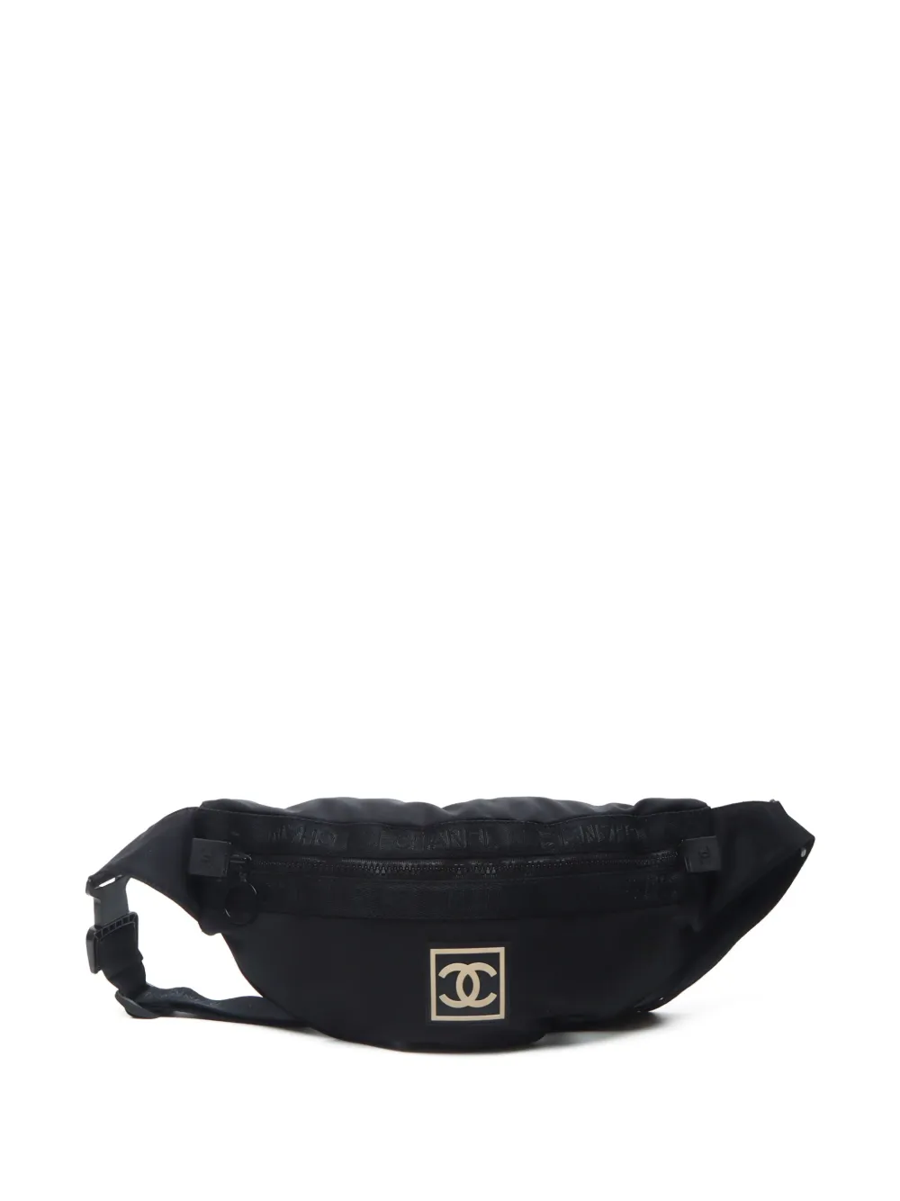 Pre-owned Chanel 2003-2004 Sport Line Belt Bag In Black