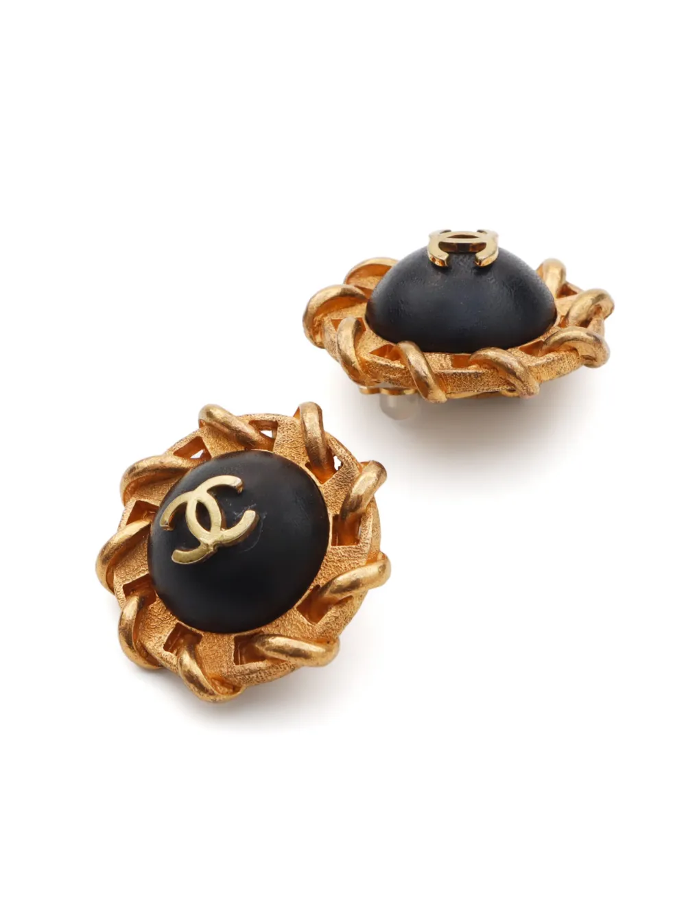 CHANEL Pre-Owned 1994s oorclips met CC-logo - Goud