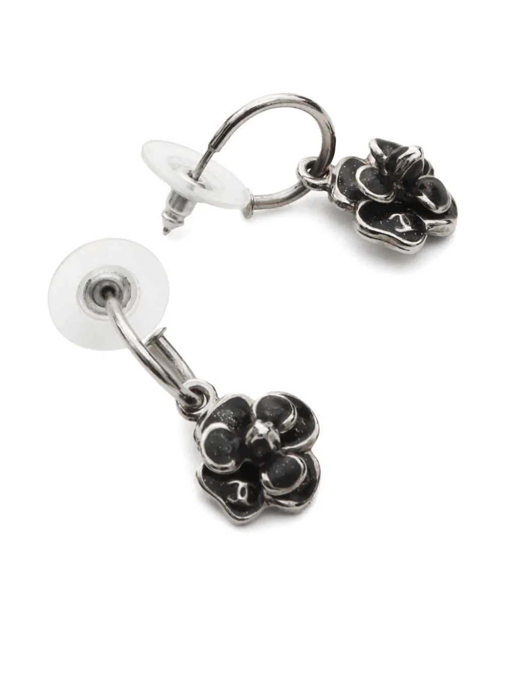 CHANEL Pre-Owned 2008 Camellia oorbellen - Zilver