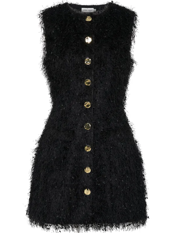 Anna Quan Textured Mini Dress - Black