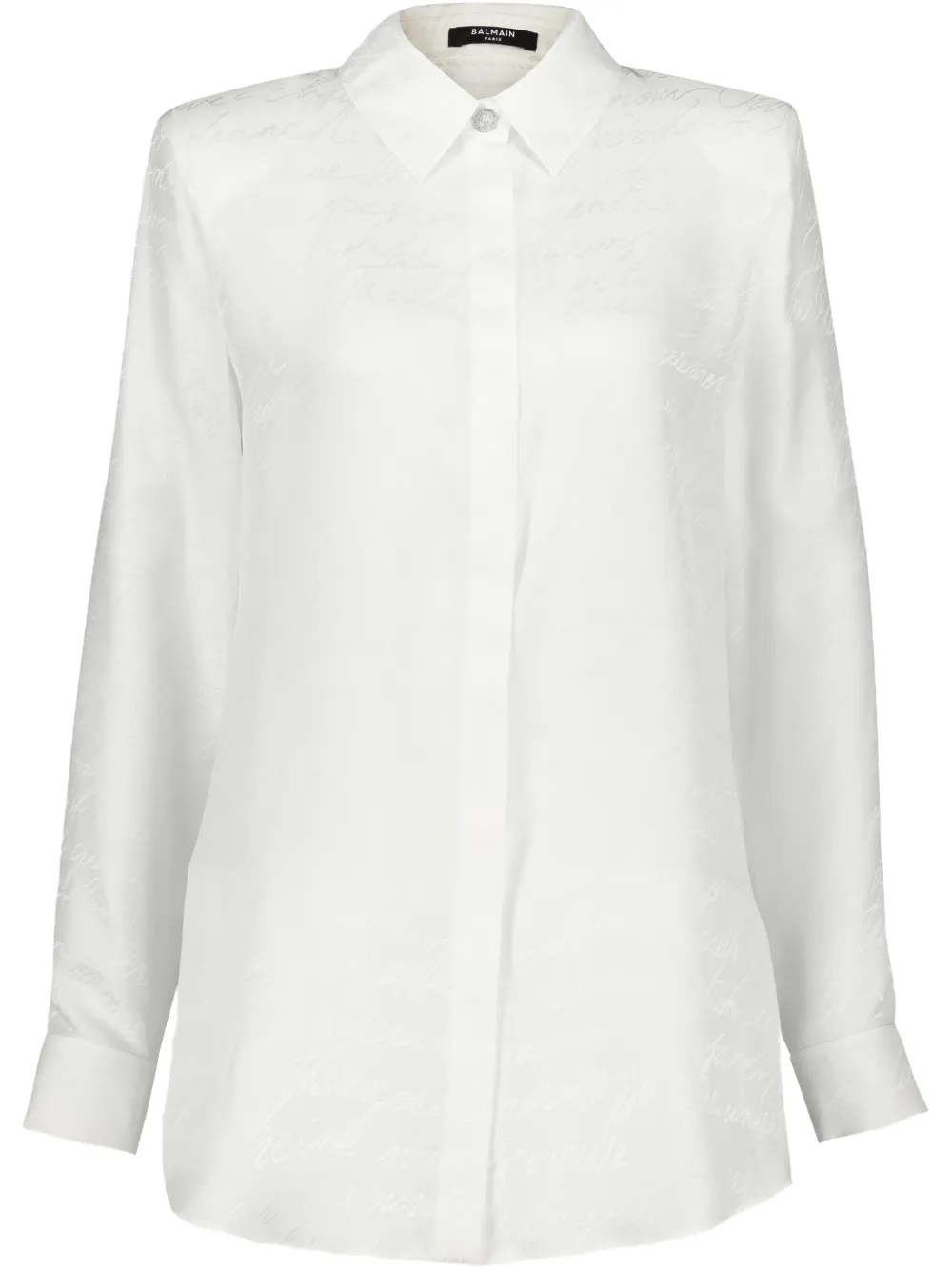 Balmain Blouse met jacquard-patroon Wit