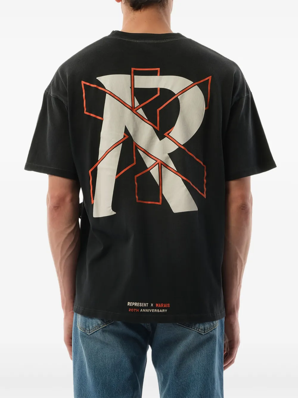 Represent x Marais T-shirt met logoprint Zwart