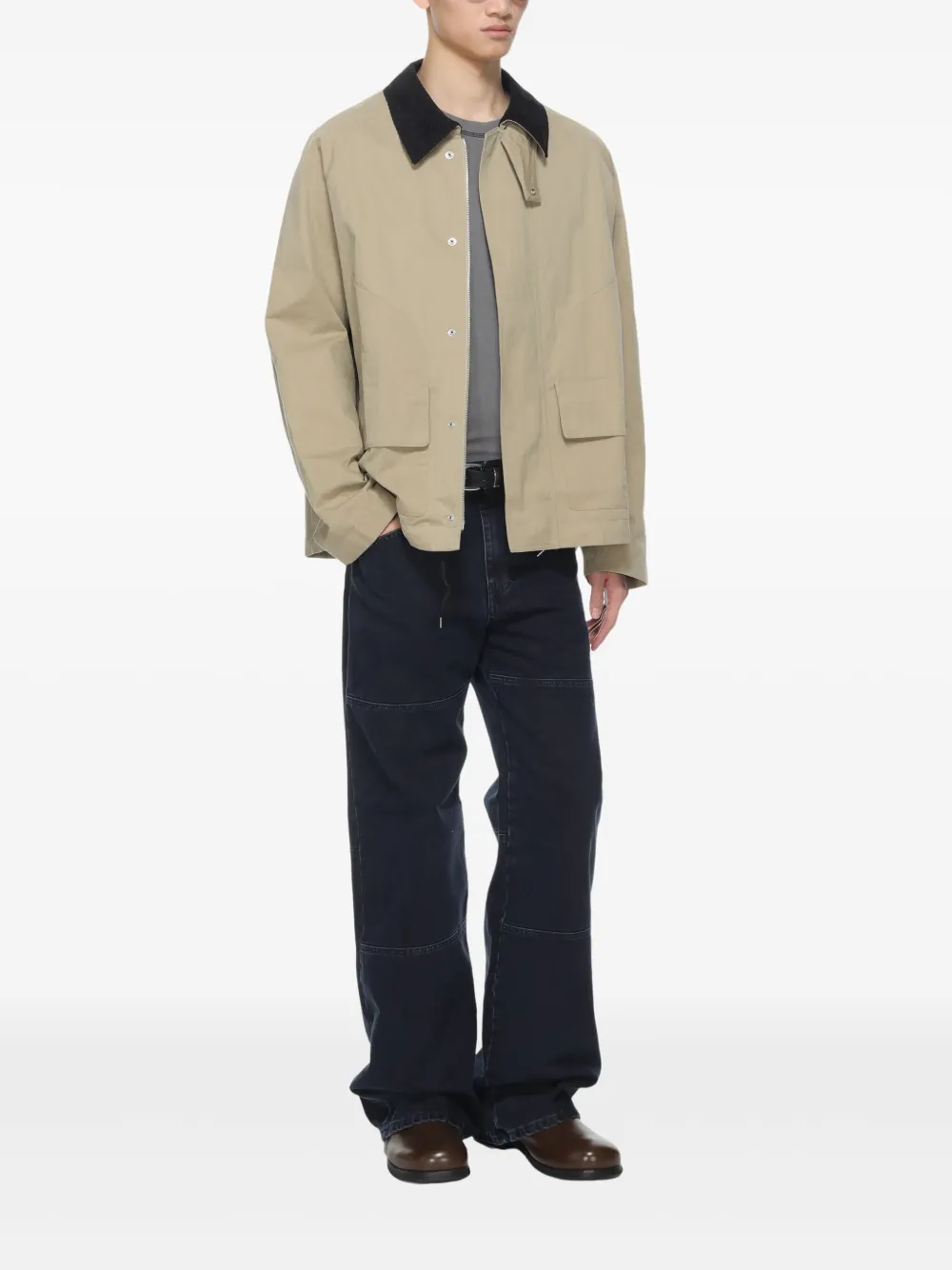 Studio Nicholson Katoenen jack Beige