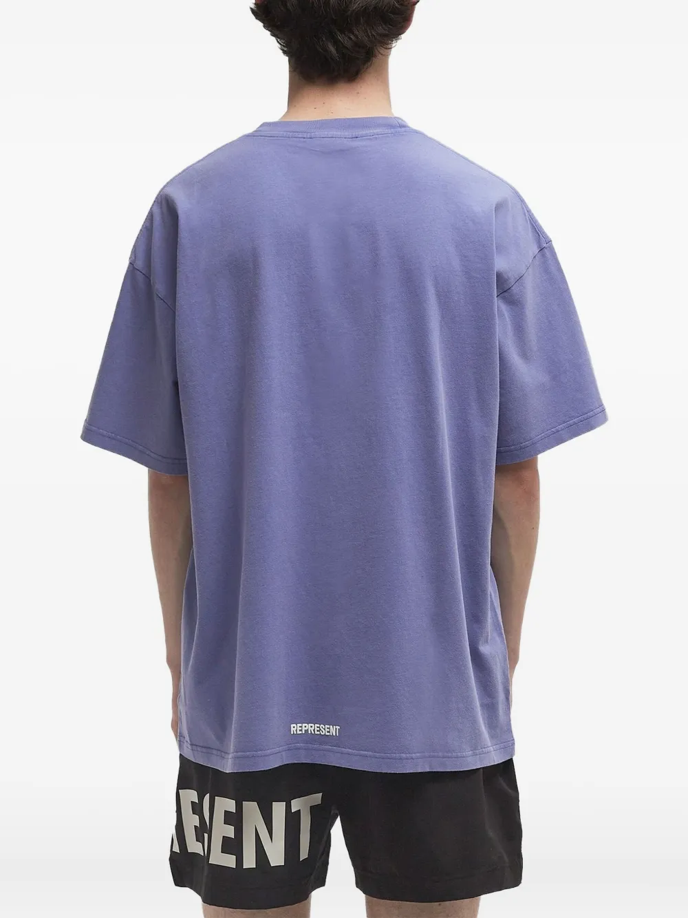 Represent T-shirt met logo-applicatie Blauw