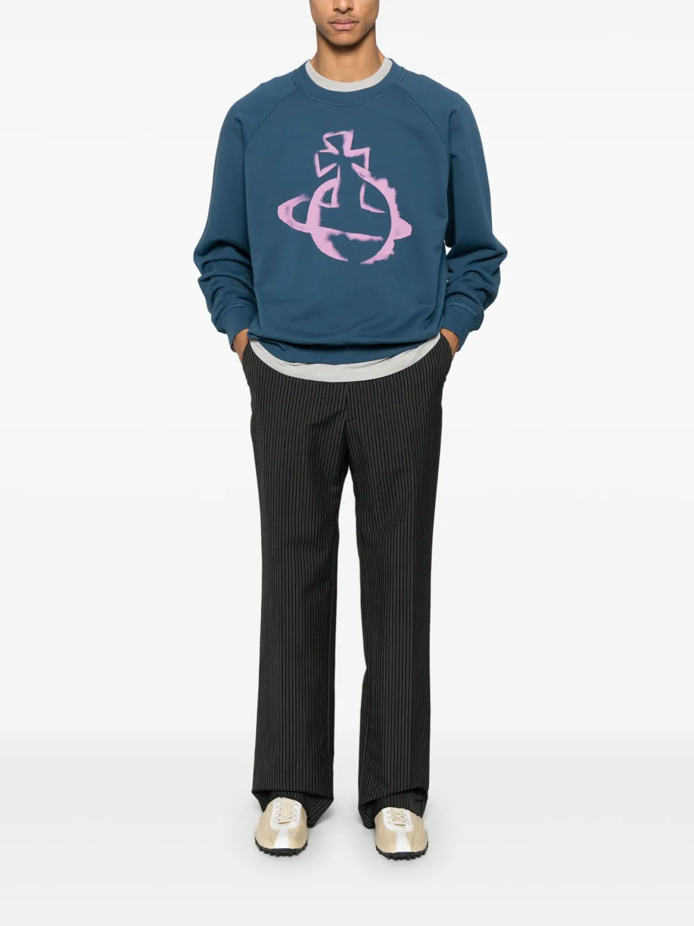 Vivienne Westwood Stencil Orb sweatshirt - Blauw