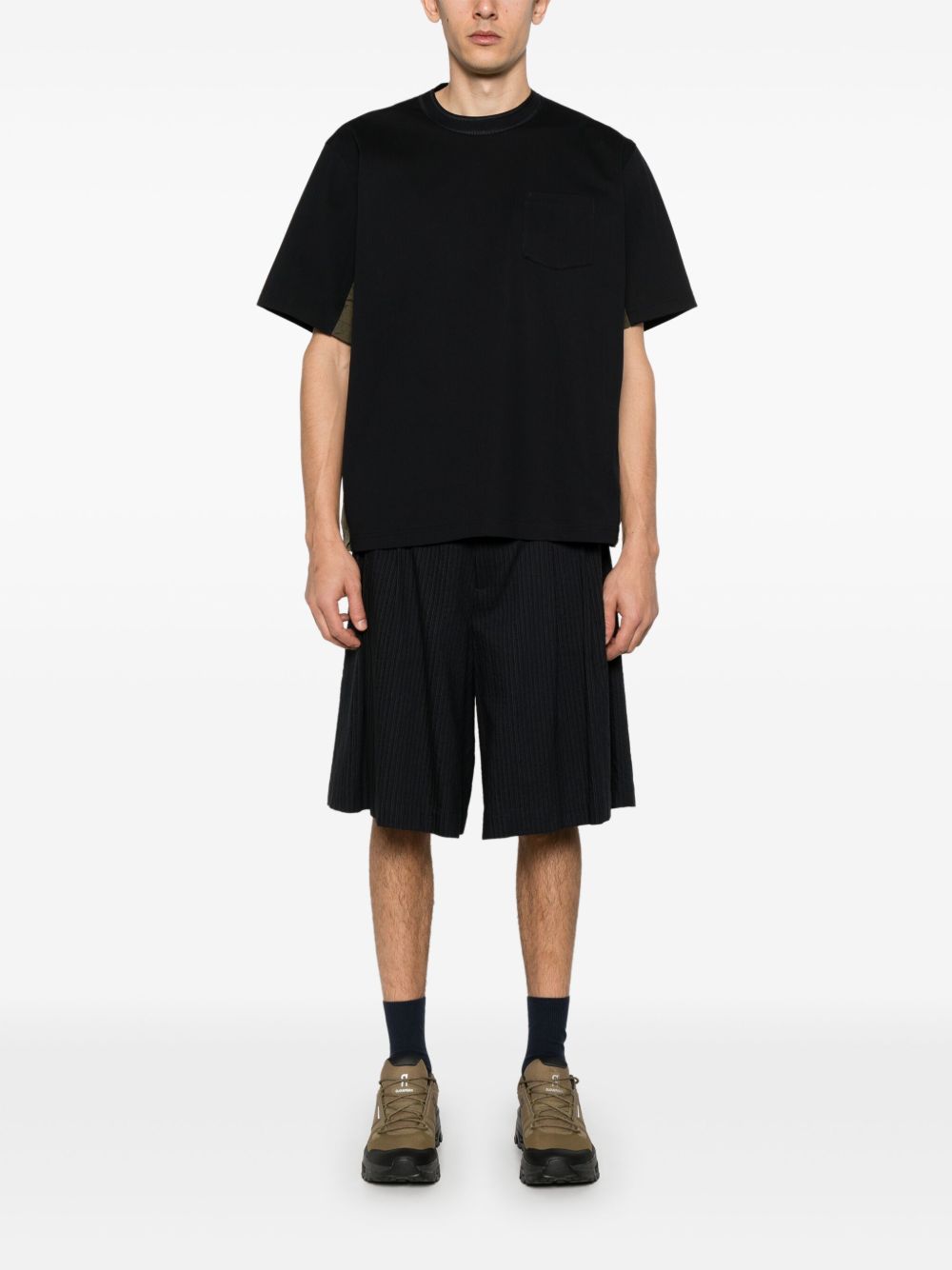 sacai x Spiewak cotton jersey T-shirt - Zwart