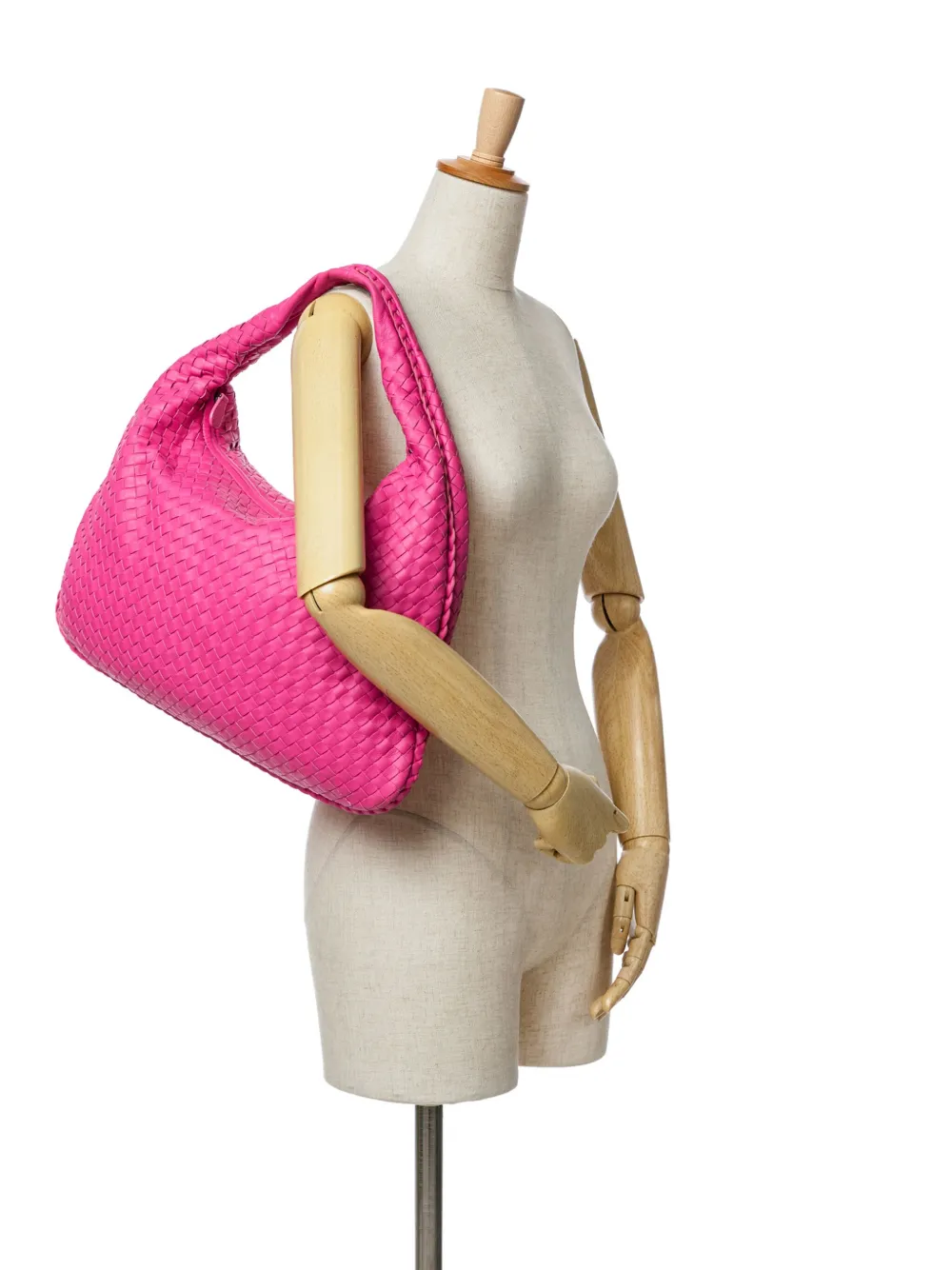 Bottega Veneta Pre-Owned 2000-2023 medium Nappa Intrecciato Veneta hobo tas - Roze