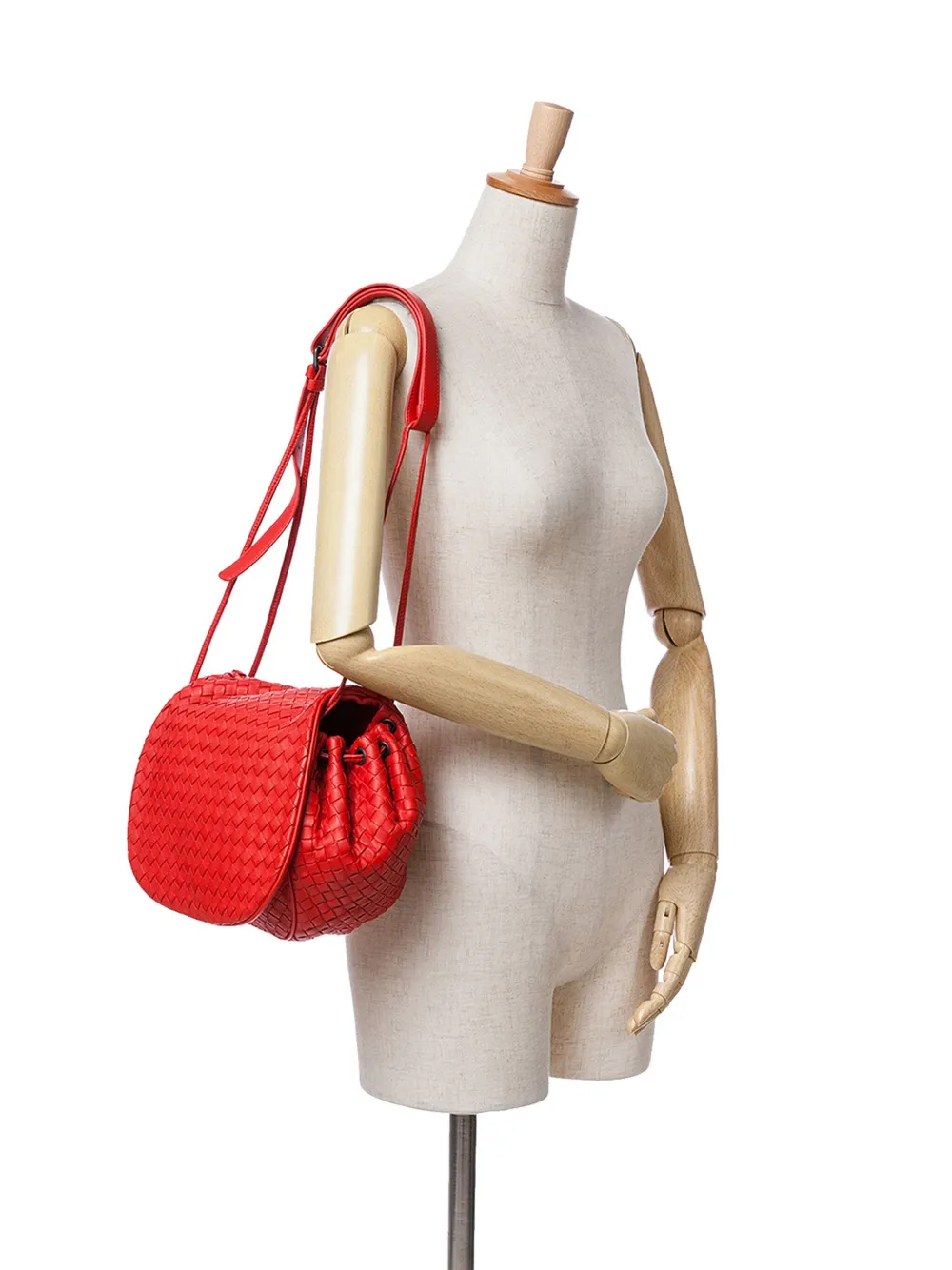 Bottega Veneta Pre-Owned 2000-2023 Nappa Intrecciato Flap crossbodytas - Rood