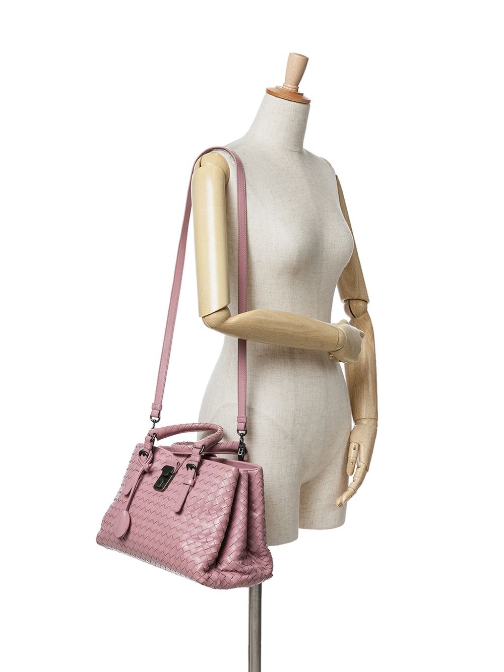 Bottega Veneta Pre-Owned 2012-2024 Small Nappa Intrecciato Roma satchel - Roze