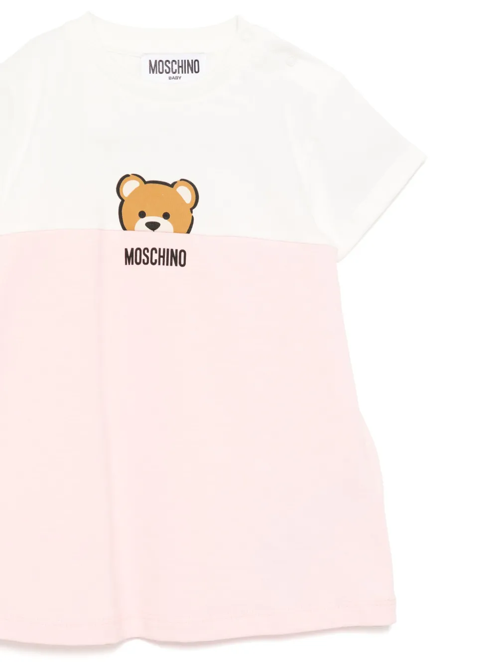 Moschino Kids Jurk met logoprint Roze