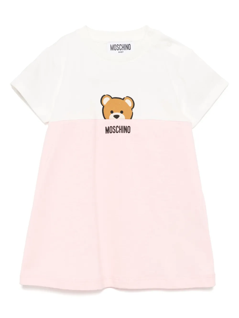 Moschino Kids Jurk met logoprint Roze